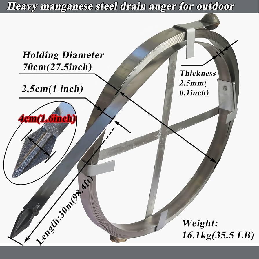 snakeです MaxxGeek Drain Snake 25 FT with Drill Attachment Manual and